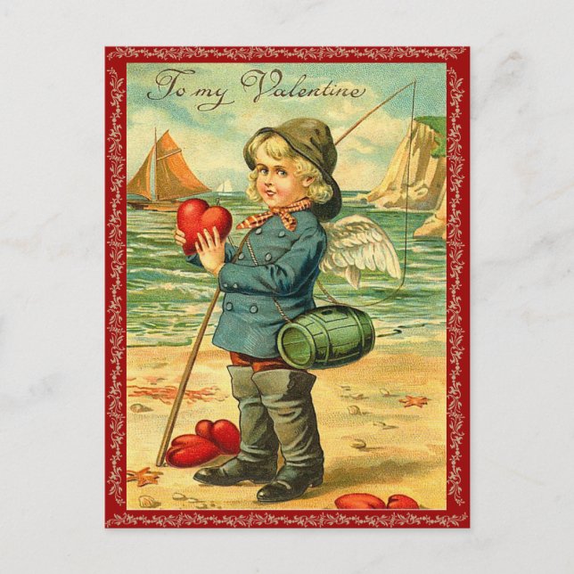 Vintage Valentine Postcard (Front)