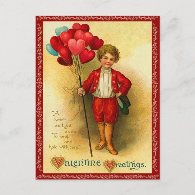 Vintage Valentine Postcard (Front)