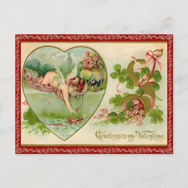 Vintage Valentine Postcard (Front)