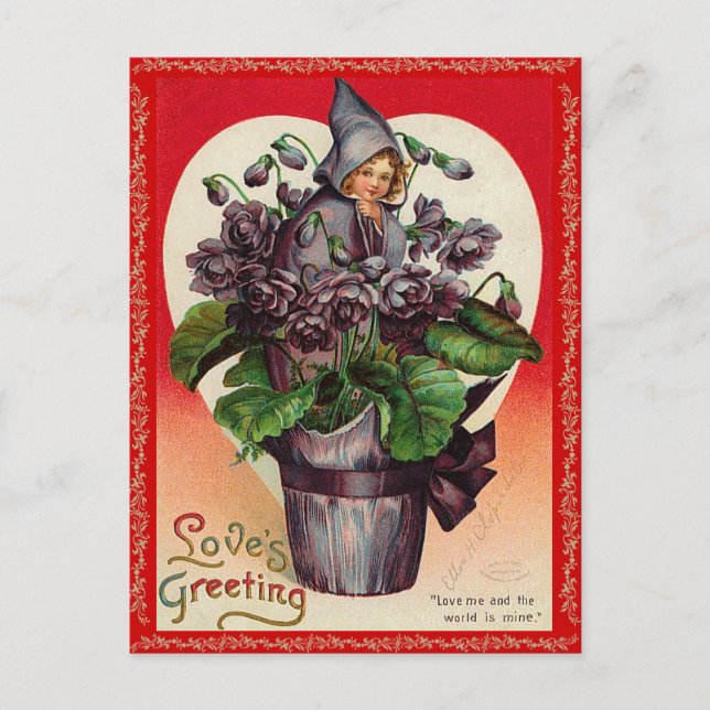 Vintage Valentine Postcard (Front)