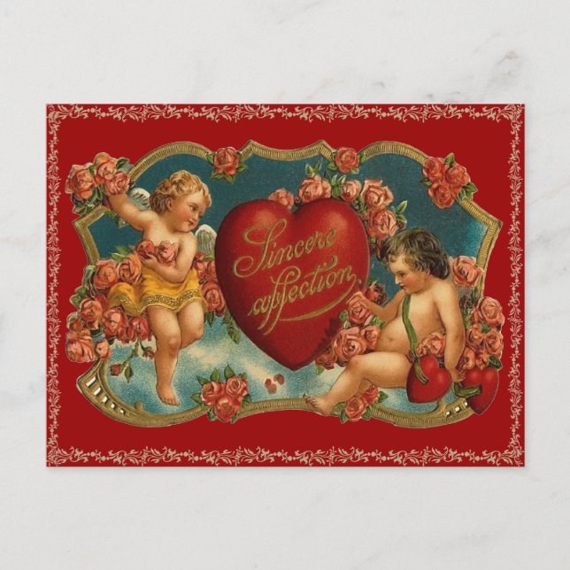 Vintage Valentine Postcard (Front)