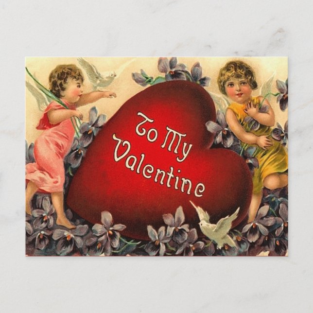 Vintage Valentine Postcard (Front)