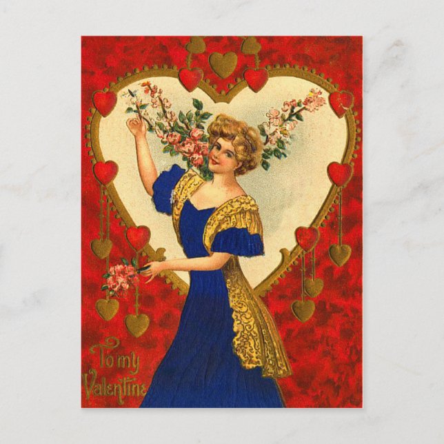 Vintage Valentine Postcard (Front)