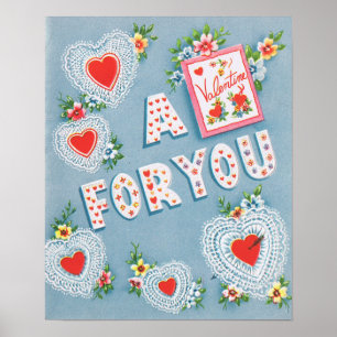 Vintage Valentine Poster