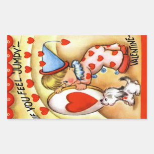 Vintage Valentine Rectangular Sticker