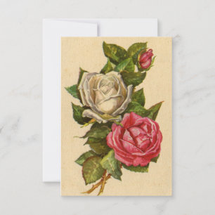 Vintage Valentine Roses Holiday Postcard