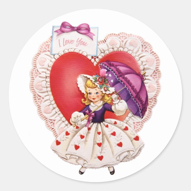 Vintage Valentine stickers (Front)