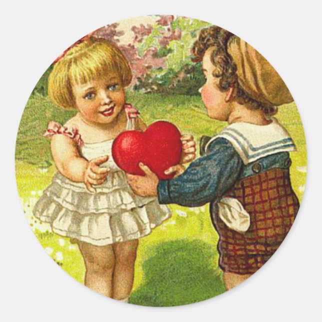 Vintage Valentine Stickers (Front)