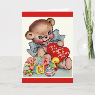 Vintage Valentine's Day   Baby's 1st Valentine Holiday Card