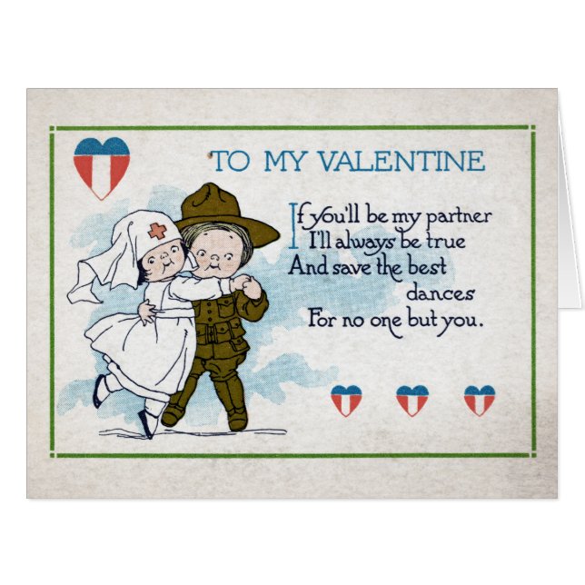 VINTAGE VALENTINE'S DAY CARD (Front Horizontal)
