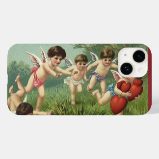 Vintage Valentine's Day Cherubs with Love Hearts Case-Mate iPhone 14 Case