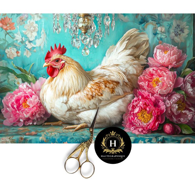 Vintage valentines Day Chicken Decoupage Tissue Paper (Creator Uploaded)