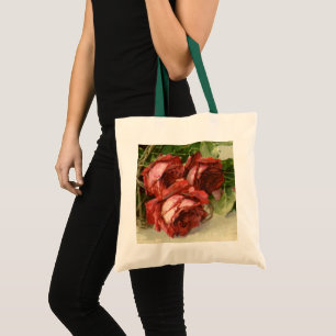 Vintage Valentine's Day, Crimson Red Roses Tote Bag