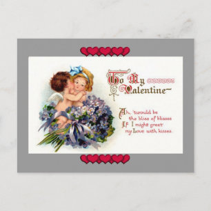 Vintage Valentine's Day Cupid's Kiss Postcard
