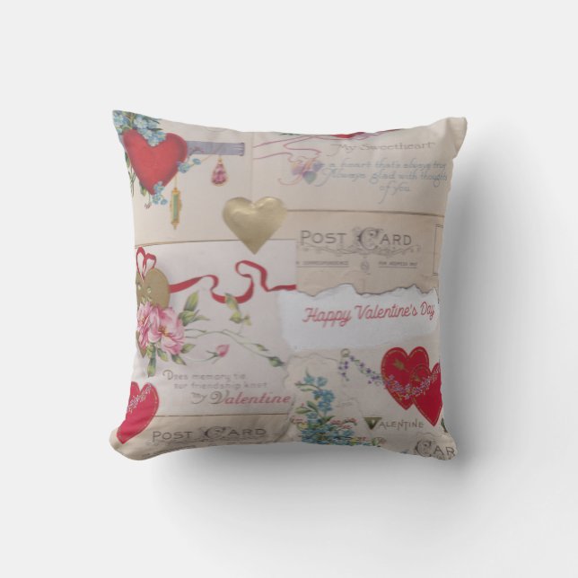 Vintage Valentine's Day Cushion (Front)