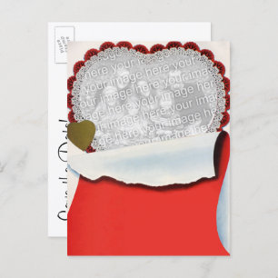 Vintage Valentine's Day Newlyweds Love and Romance Announcement Postcard