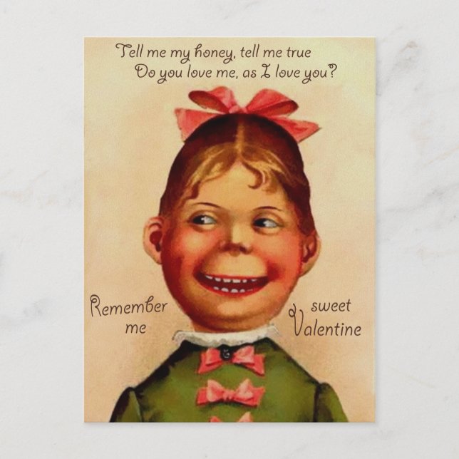 Vintage Valentines Day Postcard (Front)