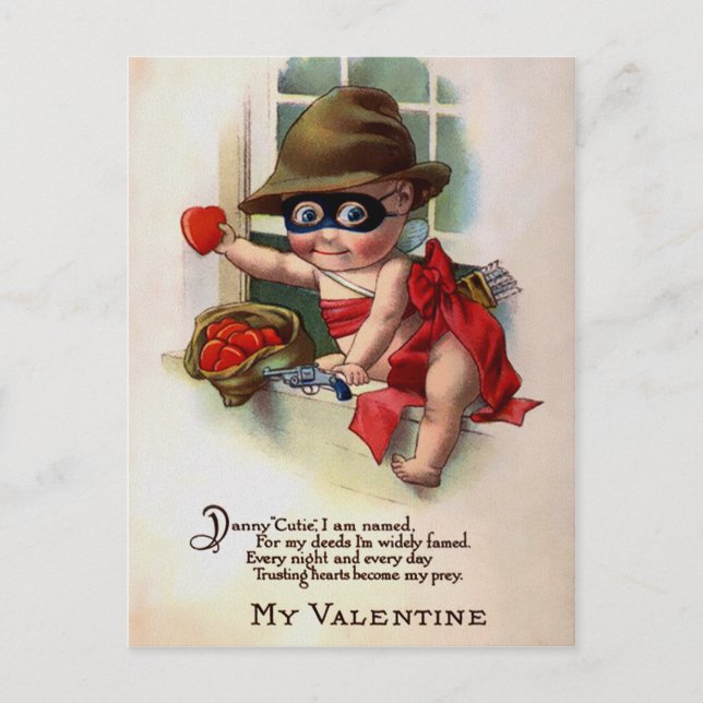 Vintage Valentines Day Postcard (Front)