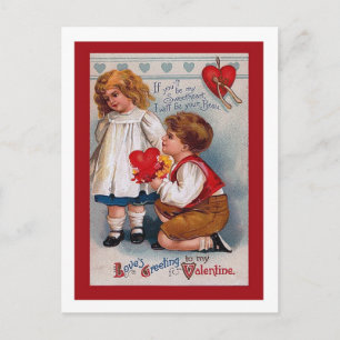Vintage Valentine's Day Postcard , old-fashioned