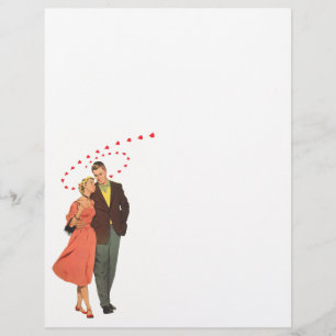 Vintage Valentine's Day, Romantic Floating Hearts Flyer