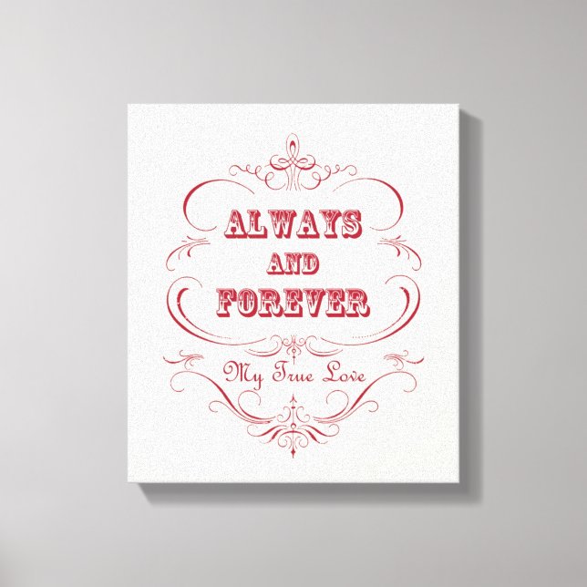 Vintage Valentine's Day stretched canvas Print (Front)