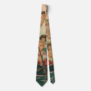Vintage Valentine's Day, Victorian Cherubs in Boat Tie