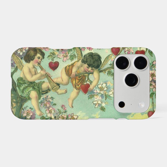 Vintage Valentines Day Victorian Cupids Heart Tree (Back (Horizontal))