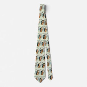 Vintage Valentine's Day Victorian Kiss on the Moon Tie