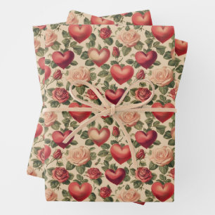 Vintage Valentine's Day Wrapping Paper