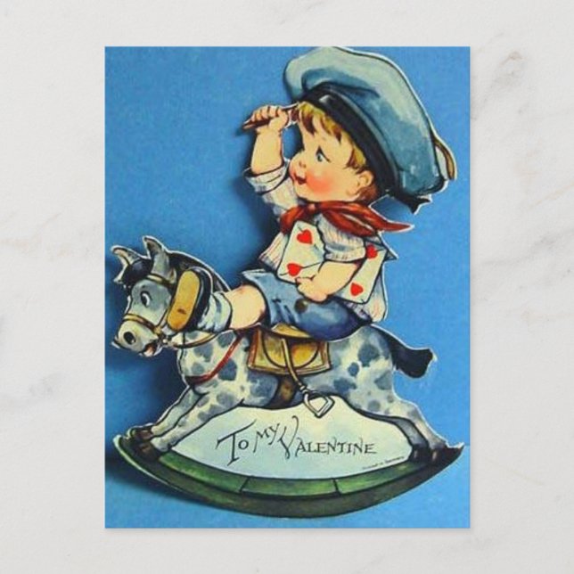 Vintage Valentines Holiday Postcard (Front)