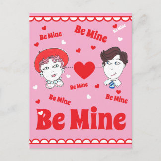Vintage Valentines Postcard, Be Mine! Postcard