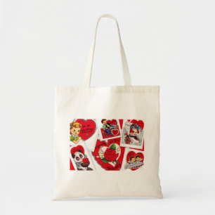 Vintage Valentines Tote for Teacher Bag