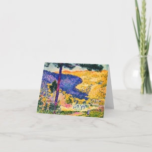Vintage Valley with Fir painting Card