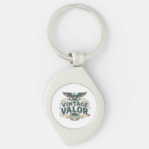 Vintage Valour Retro Patriotic T-Shirt Key Ring
