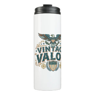 Vintage Valour Retro Patriotic T-Shirt Thermal Tumbler