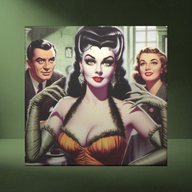 Vintage Vampire Girl Tile (Creator Uploaded)