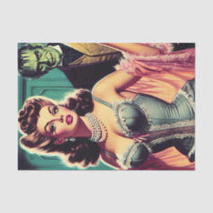 Vintage Vampire Girl Tissue Paper