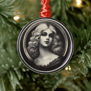 Vintage Vampire Gothic Horror Metal Tree Decoration