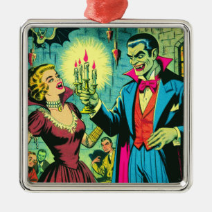 Vintage Vampire Horror Comics Metal Tree Decoration