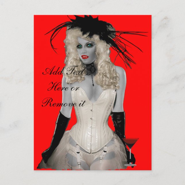 Vintage Vampire Post Card (Front)