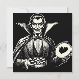 Vintage Vampire Valentine's Day Goth Horror Card