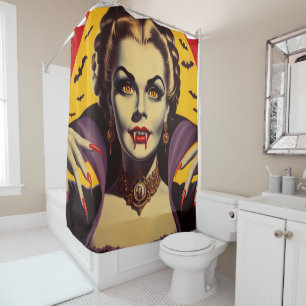 Vintage Vampire Woman Shower Curtain