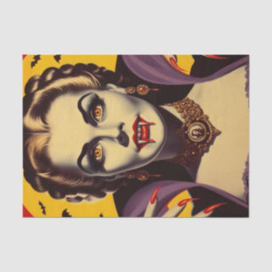 Vintage Vampire Woman Tissue Paper