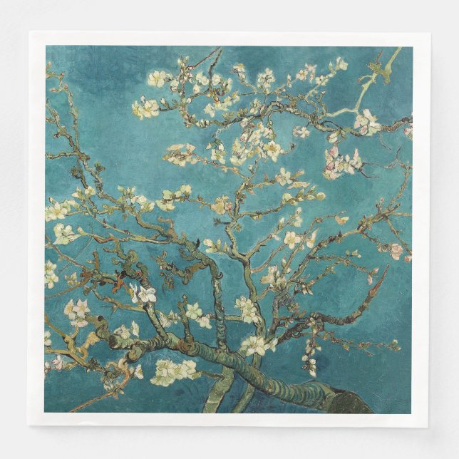 Vintage Van Gogh Almond Blossom Napkin (Front)