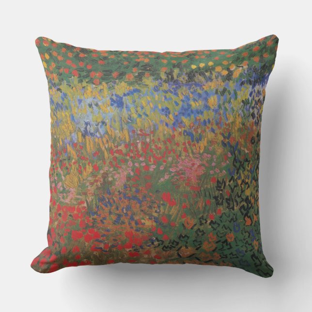 Vintage Van Gogh Flower Garden   Cushion (Front)