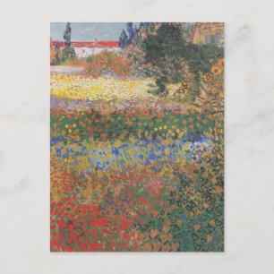 Vintage Van Gogh Flower Garden Postcard