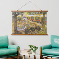 Vintage Van Gogh Garden of the Hospital in Arles