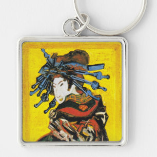 Vintage Van Gogh Geisha 1887 Key Ring