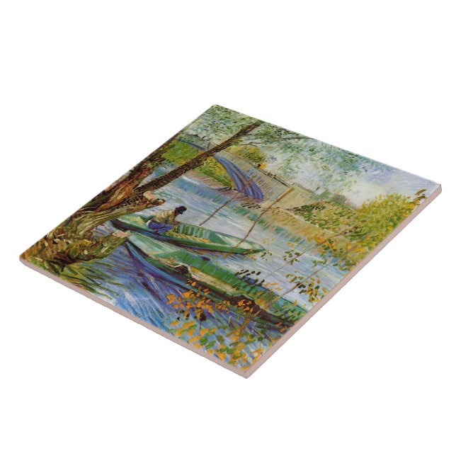 Vintage Van Gogh Pont de Clichy   Tile (Side)