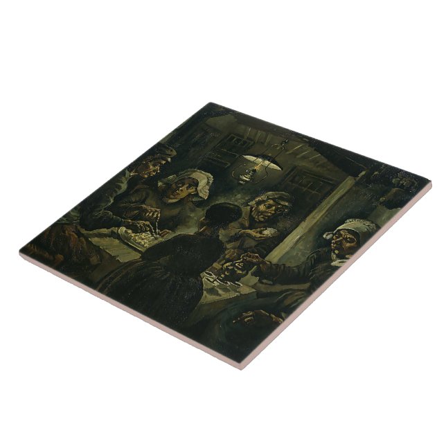 Vintage Van Gogh The Potato Eaters    Tile (Side)